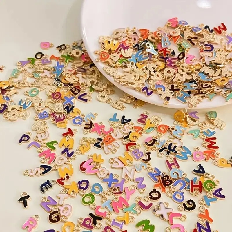 Anklet Foot Chain - 100 Uds. Letras aleatorias coloridas DIY