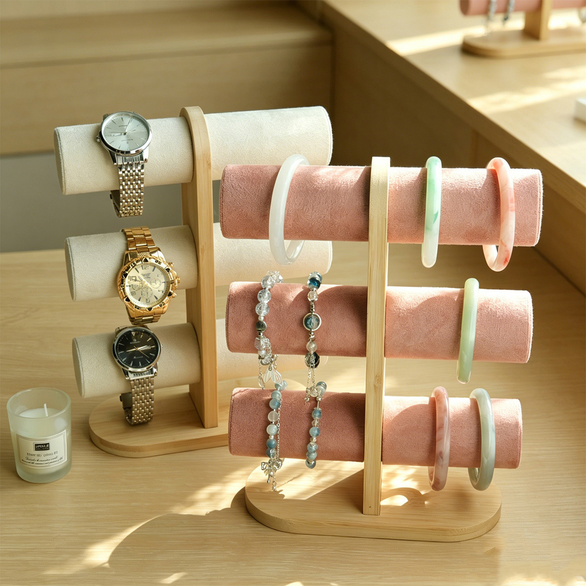 Jewelry Shop Watches - Expositor de Pulseras de Bambú de