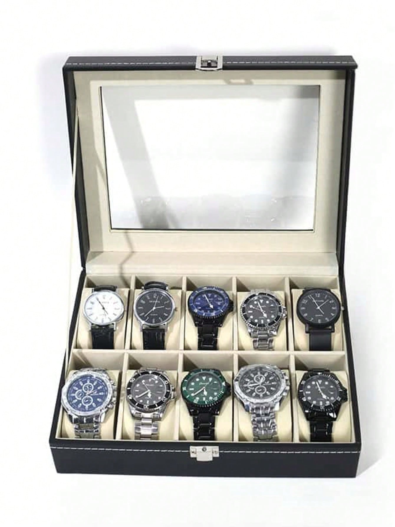 Jewelry And Watches Box - Caja de Relojes de Cuero con