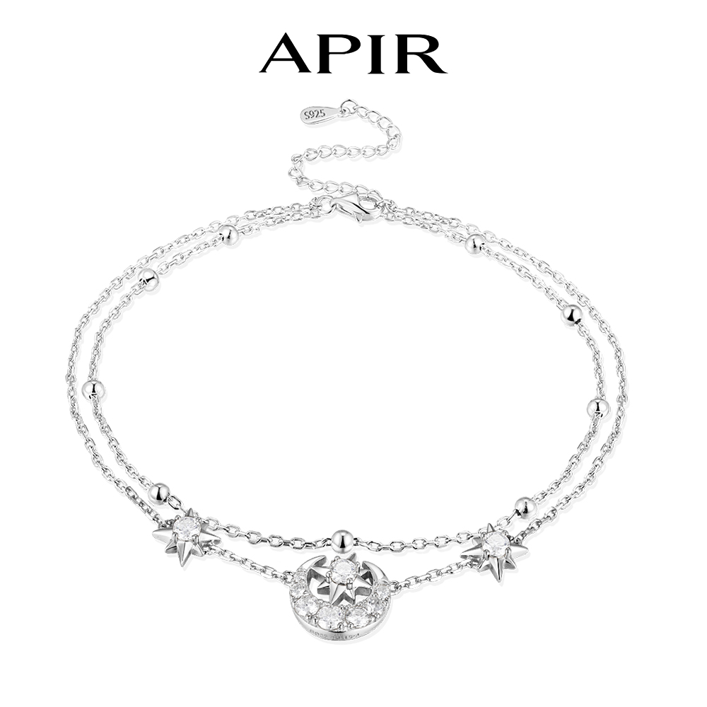 Anklet Foot Chain - Tobillera APIR con Moissanita Brillante, Diseño