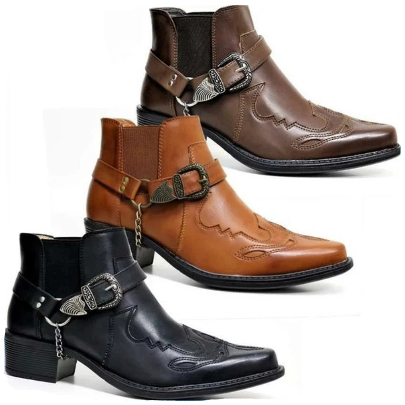 Anklet Foot Chain - Botas de vaquero vintage de cuero