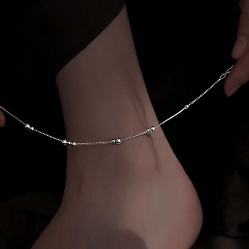 Anklet Foot Chain - Cadena de tobillo con cuentas redondas