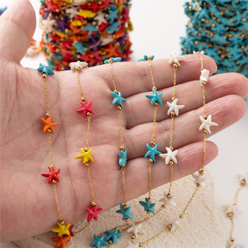 Cuentas turquesas de estrella  - Anklet Foot Chain reseña y precio