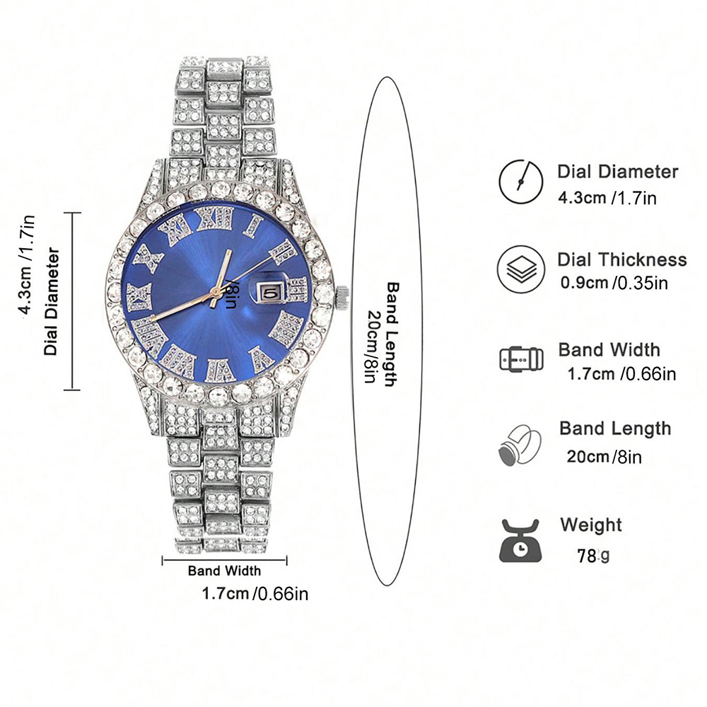 Conjunto de Cadena Cubana Hip  - Icebox Jewelry Watches reseña y precio