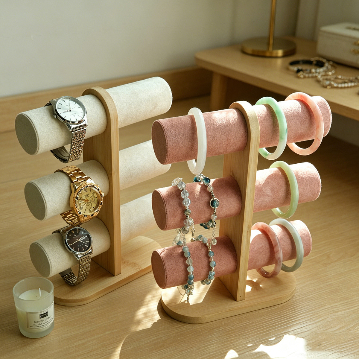 Expositor de Pulseras de Bambú - Jewelry Shop Watches reseña y precio