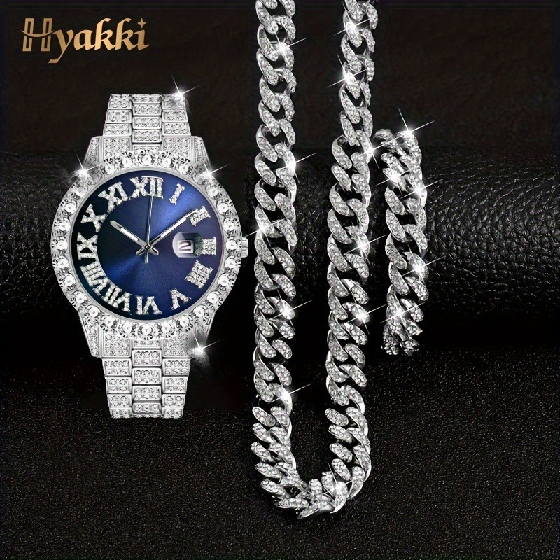 Conjunto de reloj azul platead - Icebox Jewelry Watches reseña y precio