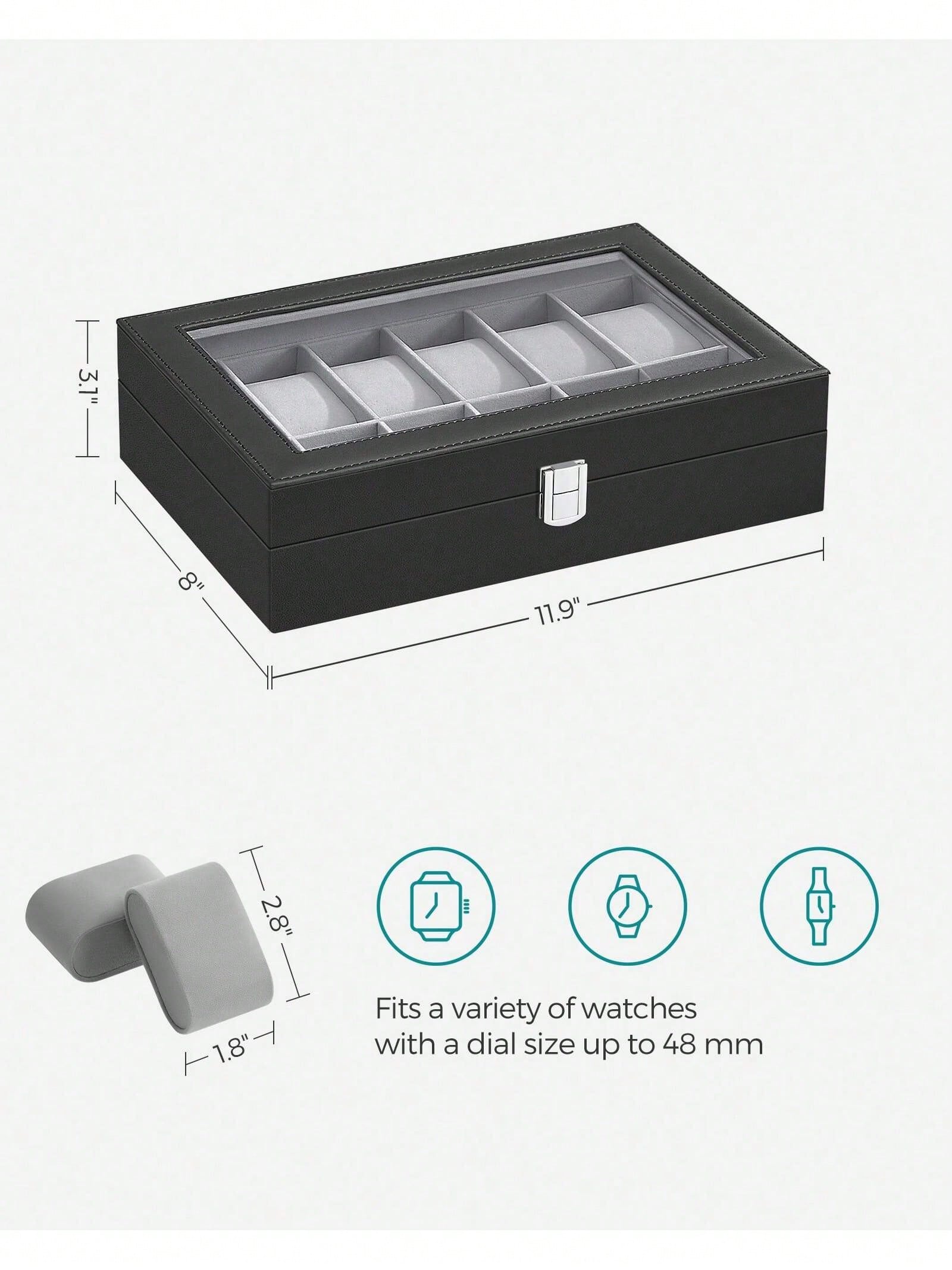 Caja para relojes con cerradur - Jewelry And Watches Box reseña y precio