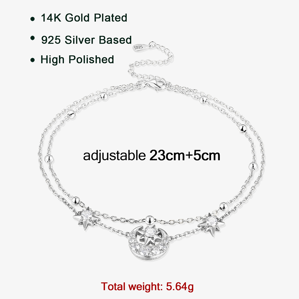 Tobillera APIR con Moissanita  - Anklet Foot Chain reseña y precio