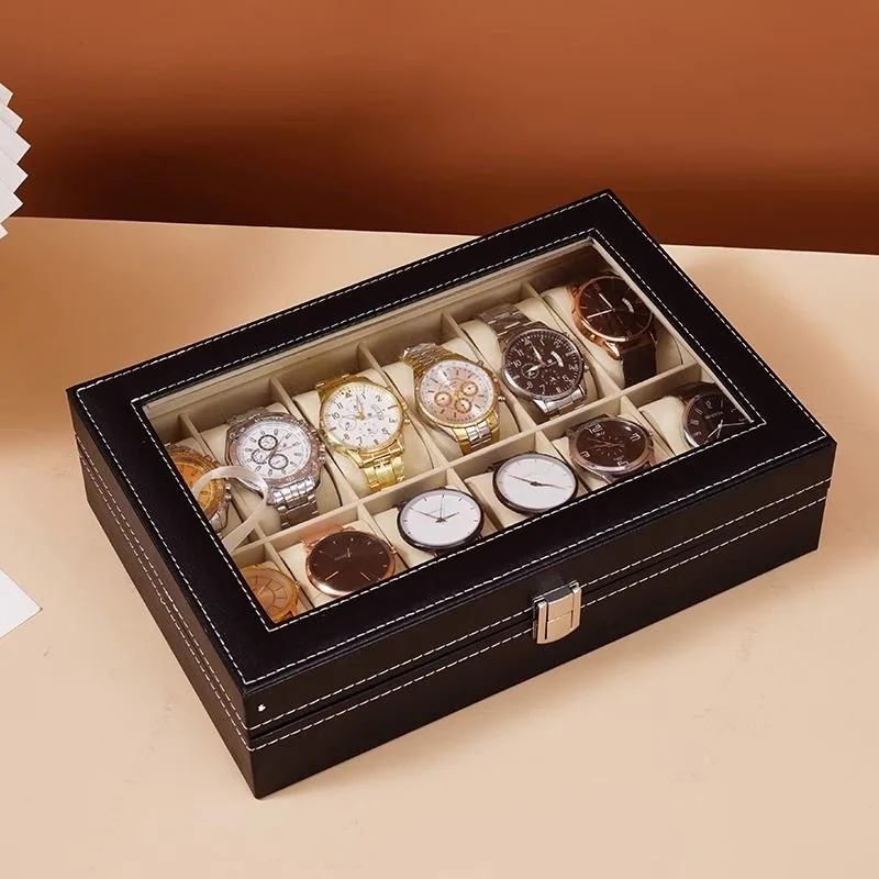 Caja de reloj de cuero de alta - Jewelry Or Watches reseña y precio