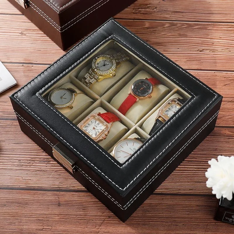 Caja de reloj de cuero de alta - Jewelry Or Watches reseña y precio