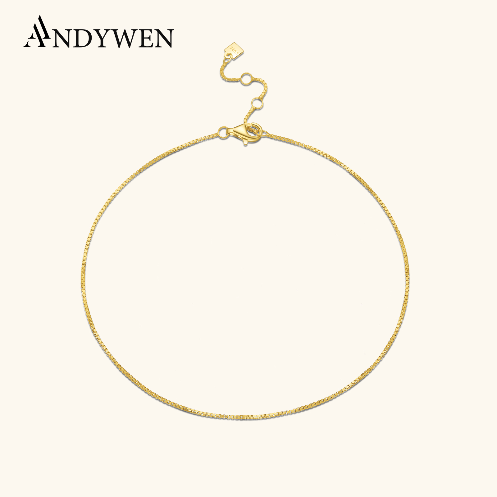 ANDYWEN-tobillera de Plata de  - Anklet Foot Chain reseña y precio