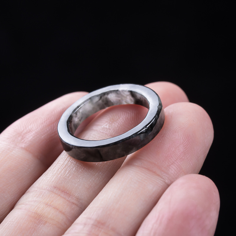 Anillo de jadeíta negra birman - Jewelry & Watches Spółka Z Ograniczoną Odpowiedzialnością reseña y precio